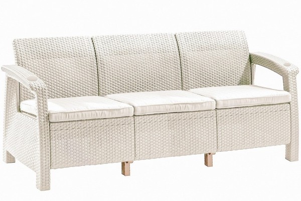 Трёхместный диван  Yalta Sofa 3 Seat белый купить в Кузнецке