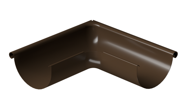 Угол внешний 90° D125 Döcke STAL PREMIUM Каштан, (RAL 8017) купить в Кузнецке