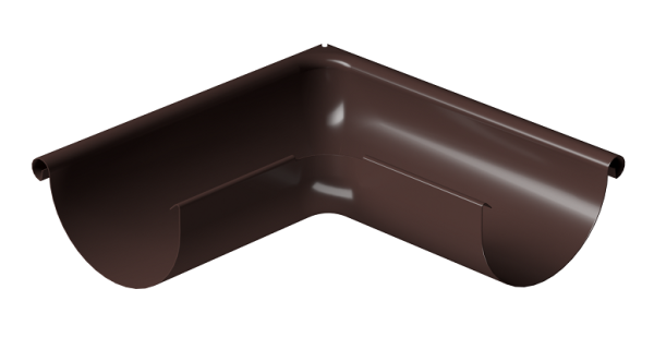 Угол внешний 90° D125 Döcke STAL PREMIUM Шоколад, (RAL 8019) купить в Кузнецке