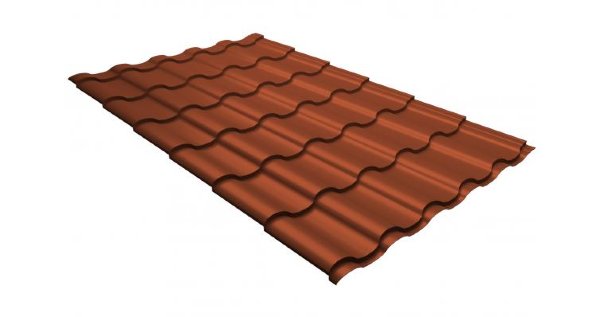 Металлочерепица кредо GL 0,5 GreenСoat Pural RR 750 кирпично-красный (RAL 8004 терракота) купить в Кузнецке