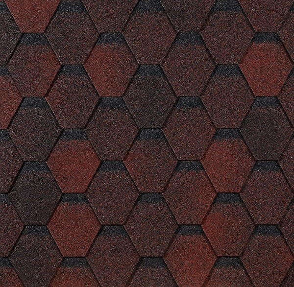 Гибкая черепица EURASIA Docke, Коллекция ШЕСТИГРАННИК Красный купить в Кузнецке