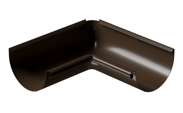 Угол внутренний 90° D125 Döcke STAL PREMIUM Каштан, (RAL 8017) купить в Кузнецке