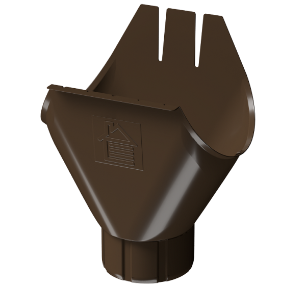 Воронка желоба D125 Döcke STAL PREMIUM Каштан, (RAL 8017) купить в Кузнецке