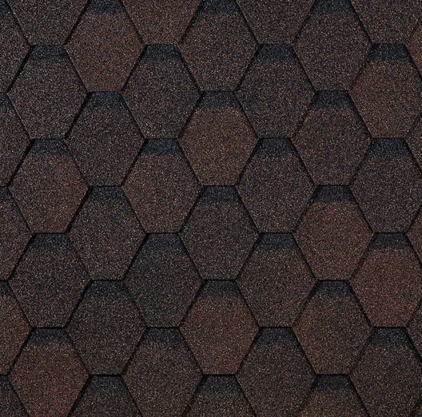 Гибкая черепица EURASIA Docke, Коллекция ШЕСТИГРАННИК Коричневый купить в Кузнецке