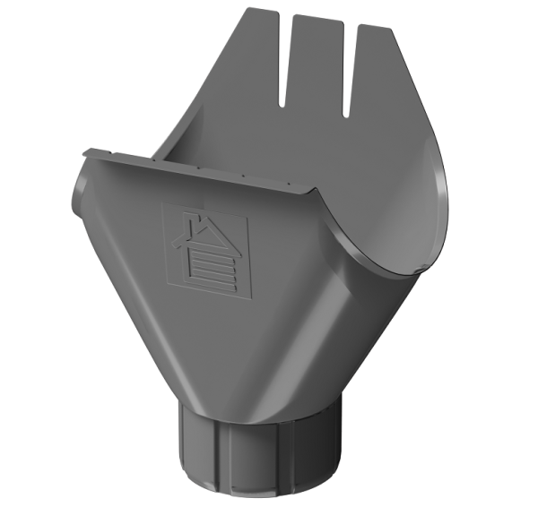 Воронка желоба D125 Döcke STAL PREMIUM Графит, (RAL 7024) купить в Кузнецке