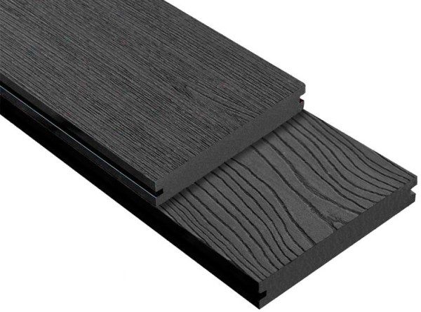 Террасная доска ДПК Outdoor 3D полнотелая STORM/OCEAN BLACK черная купить в Кузнецке