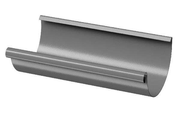 Желоб полукруглый D125 3 м Döcke STAL PREMIUM Графит, (RAL 7024) купить в Кузнецке