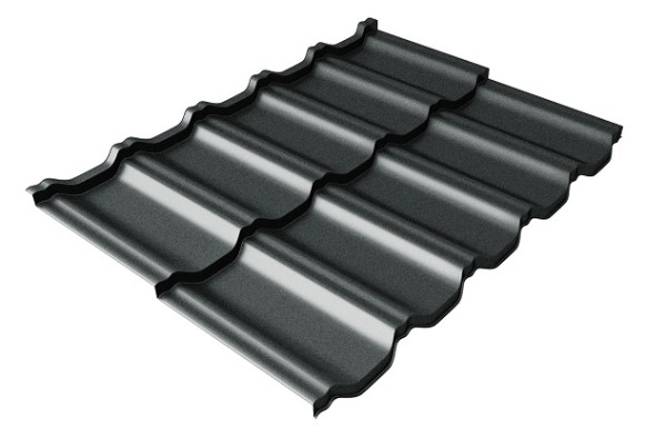 Металлочерепица модульная Квинта Uno Grand Line c 3D резом 0,5 Satin RAL 7016 антрацитово-серый купить в Кузнецке