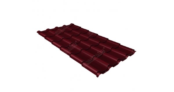 Металлочерепица камея 0,45 Drap RAL 3005 красное вино купить в Кузнецке