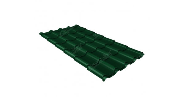 Металлочерепица камея 0,45 Drap RAL 6005 зеленый мох купить в Кузнецке