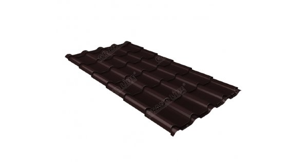 Металлочерепица камея 0,45 Drap RAL 8017 шоколад купить в Кузнецке