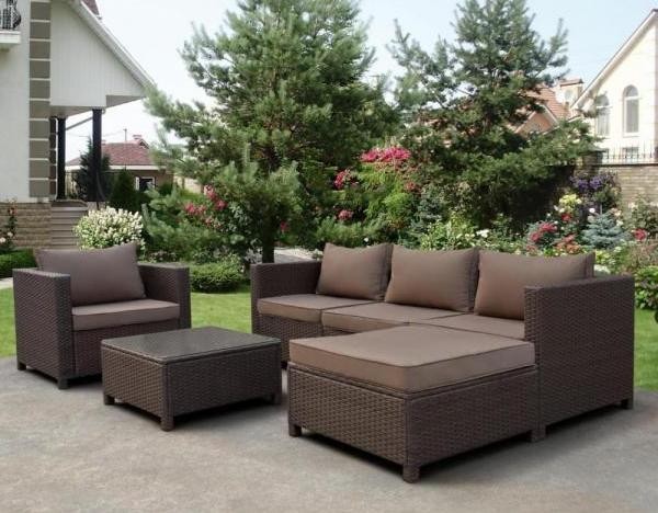Комплект мебели AFINA плетеной из иск. ротанга YR821A Brown/Beige купить в Кузнецке
