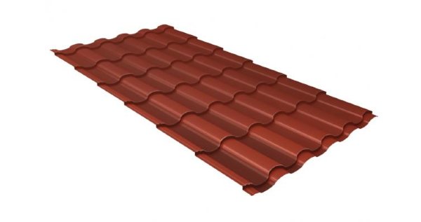 Металлочерепица кредо GL 0,5 Velur20 RAL 8004 терракота купить в Кузнецке