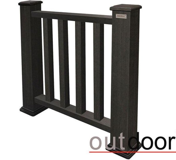 Ограждение из ДПК Outdoor Классик 3D STORM чёрный купить в Кузнецке