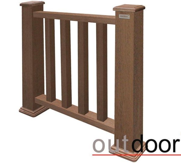 Ограждение из ДПК Outdoor Классик 3D STORM коричневый микс купить в Кузнецке