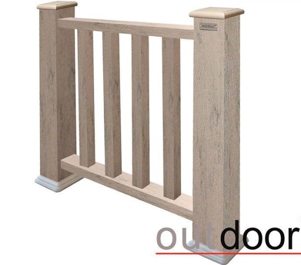 Ограждение из ДПК Outdoor Классик 3D STORM серый микс купить в Кузнецке