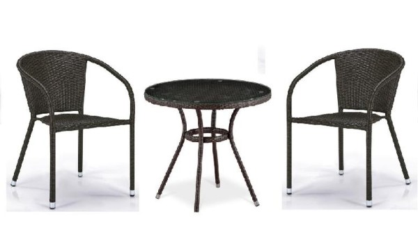 Комплект плетеной мебели AFINA из иск. ротанга Асоль-7 T282ANT/Y137C-W53 Brown 2Pcs купить в Кузнецке