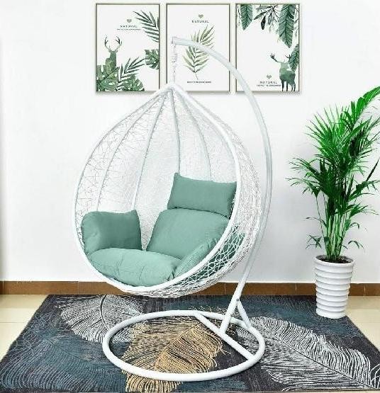 Кресло Подвесное из искусственного ротанга AFM-168A-XL White/Green купить в Кузнецке