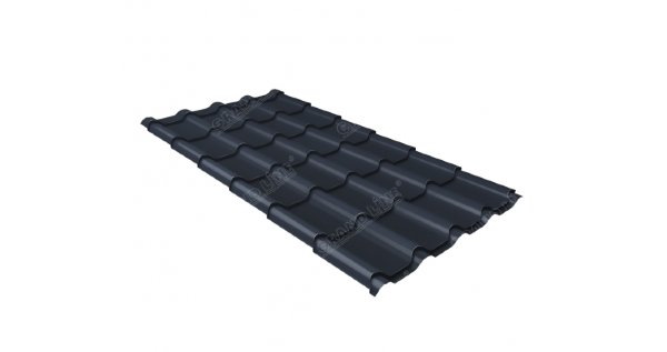 Металлочерепица камея 0,5 Satin RAL 7024 мокрый асфальт купить в Кузнецке