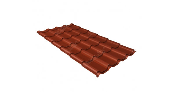 Металлочерепица камея 0,5 Satin RAL 8004 терракота купить в Кузнецке