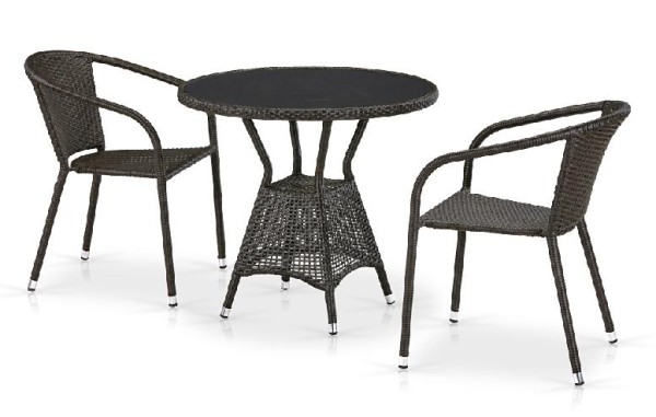 Комплект плетеной мебели AFINA из иск. ротанга T707ANS/Y137C-W53 Brown 2Pcs купить в Кузнецке