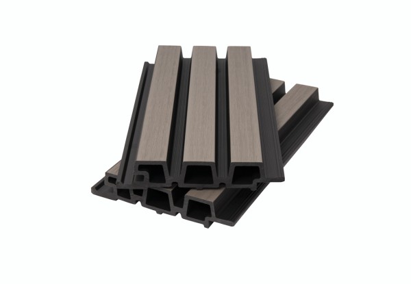 Фасадная панель брусковая двухцветная co-extrusion, snow mix купить в Кузнецке