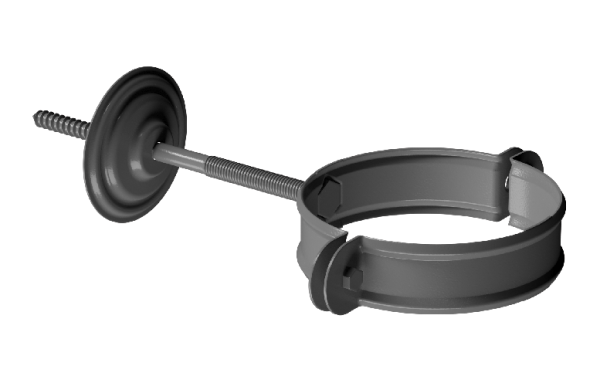 Хомут трубы D90 Döcke STAL PREMIUM Графит, (RAL 7024) купить в Кузнецке