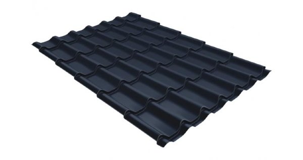 Металлочерепица классик 0,5 Satin RAL 7024 мокрый асфальт купить в Кузнецке