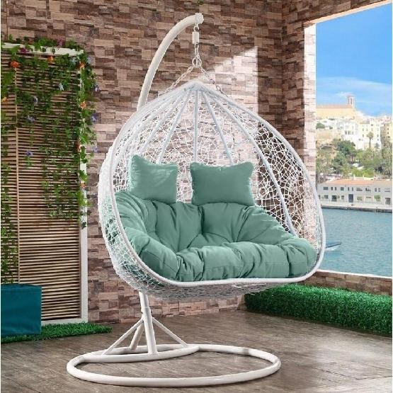 Кресло Подвесное из искусственного ротанга AFM-109A White/Green купить в Кузнецке