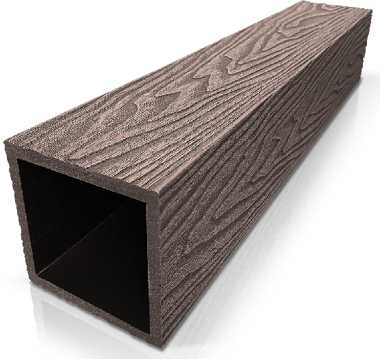 Столб ДПК 3D GardenParkett фактура дерева Венге купить в Кузнецке