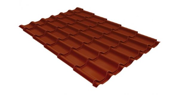 Металлочерепица классик 0,5 Satin RAL 8004 терракота купить в Кузнецке