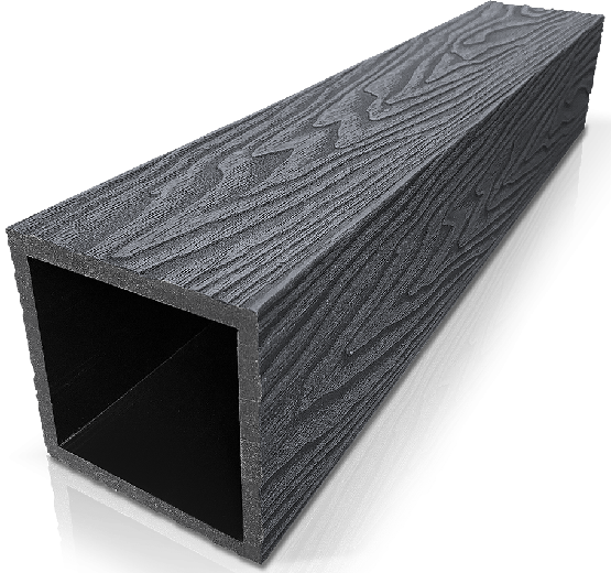 Столб ДПК 3D GardenParkett фактура дерева Графит купить в Кузнецке