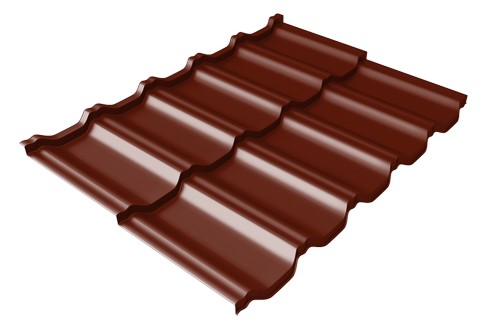 Металлочерепица модульная Квинта Uno Grand Line c 3D резом 0,5 Satin RAL 3005 красное вино купить в Кузнецке