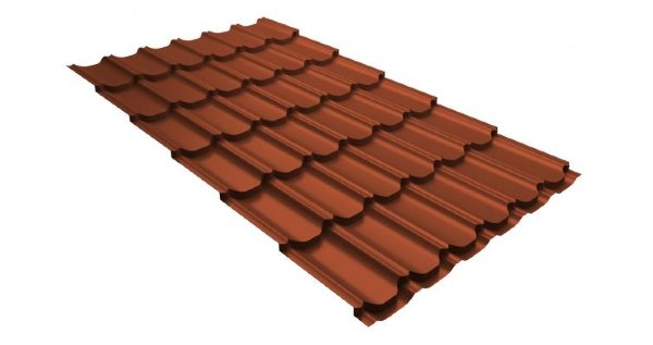Металлочерепица квинта плюс 0,5 GreenCoat Pural RR 750 кирпично-красный (RAL 8004 терракота) купить в Кузнецке