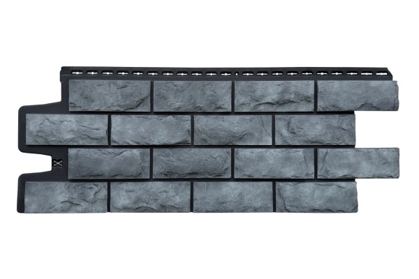 Фасадные панели Grand Line Колотый Камень Антрацит, Шов черный купить в Кузнецке